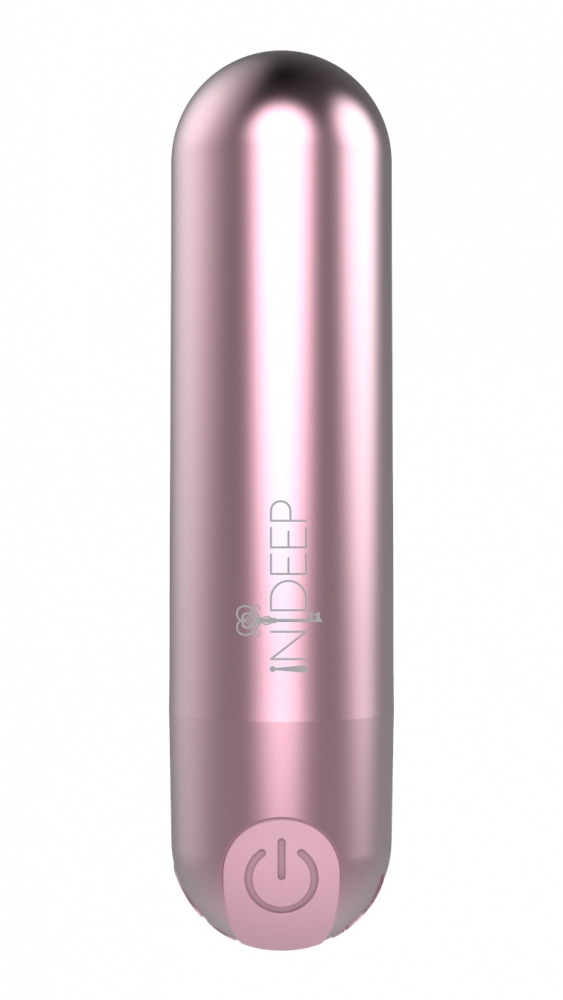 Вибропуля "Indeep Clio" мега мощная, розовое золото 