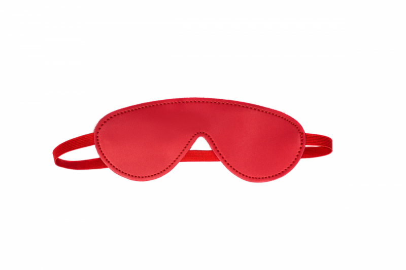 Маска глухая "Party Hard" экокожа, красная 