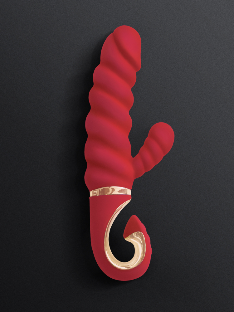 Вибратор рельефный для точки G и клитора "G-Candy Mini" супер нежный, красный 