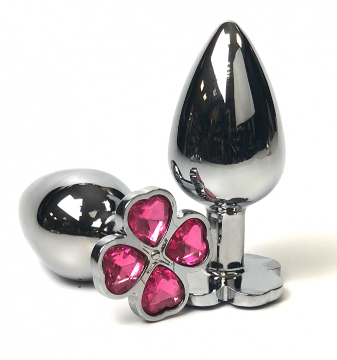 Пробка с кристаллом "Vandersex" розовый клевер, M 